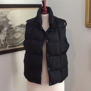LL Bean Goose Down Black Vest, size medium